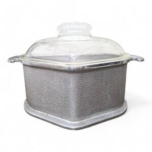 Vintage Guardian Service 2 Qt 8” Dutch Oven Cast Aluminum Pot with Glass Lid